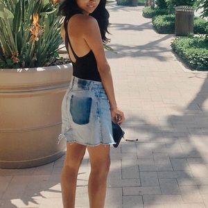 Levis redone denim skirt sz 32W 34L great vintage condition